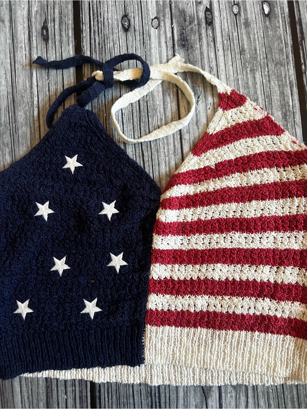 American Eagle Outfitters American Flag Knit Halter Top - Medium - Picture 5 of 8